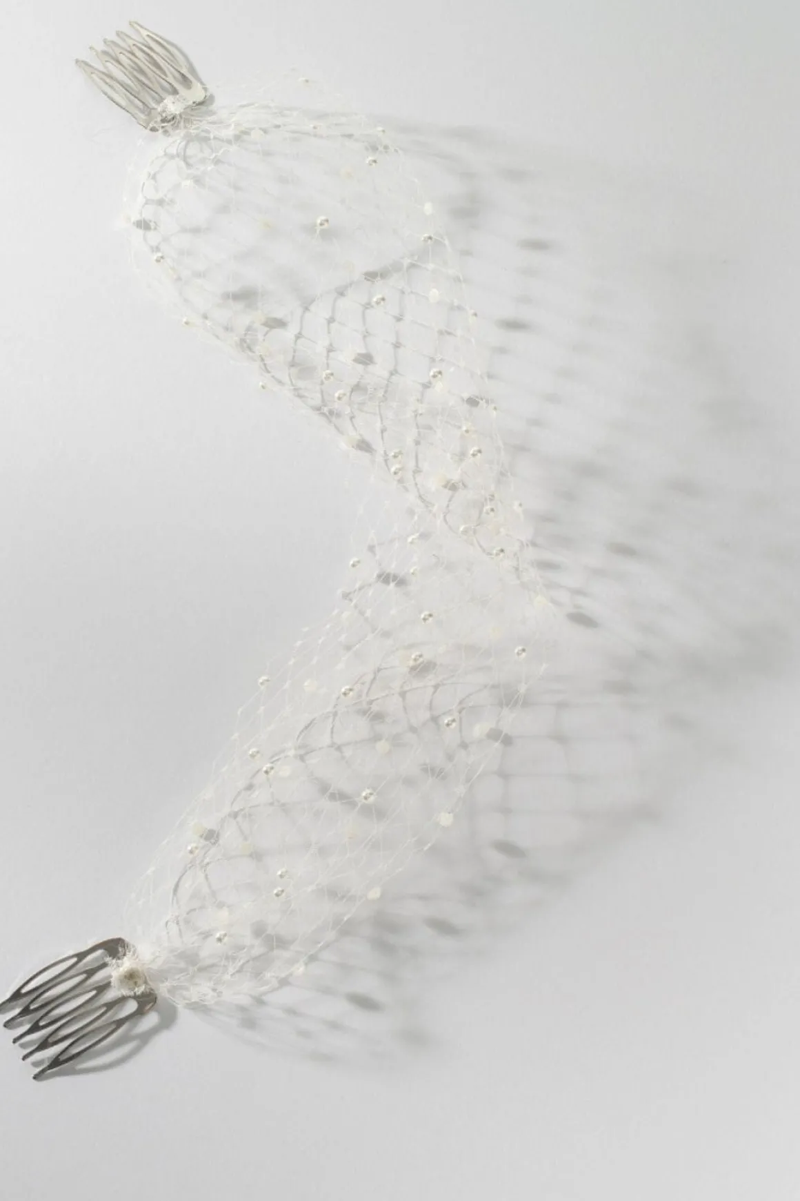Birdcage Schleier mit Perlen