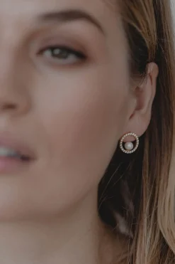 Braut Ohrringe mit Perlen und Kristallen – Danielle