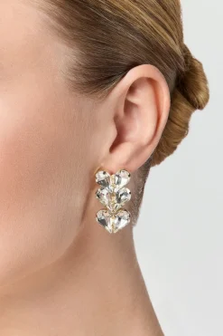 Braut Ohrstecker mit Strass-Herzchen