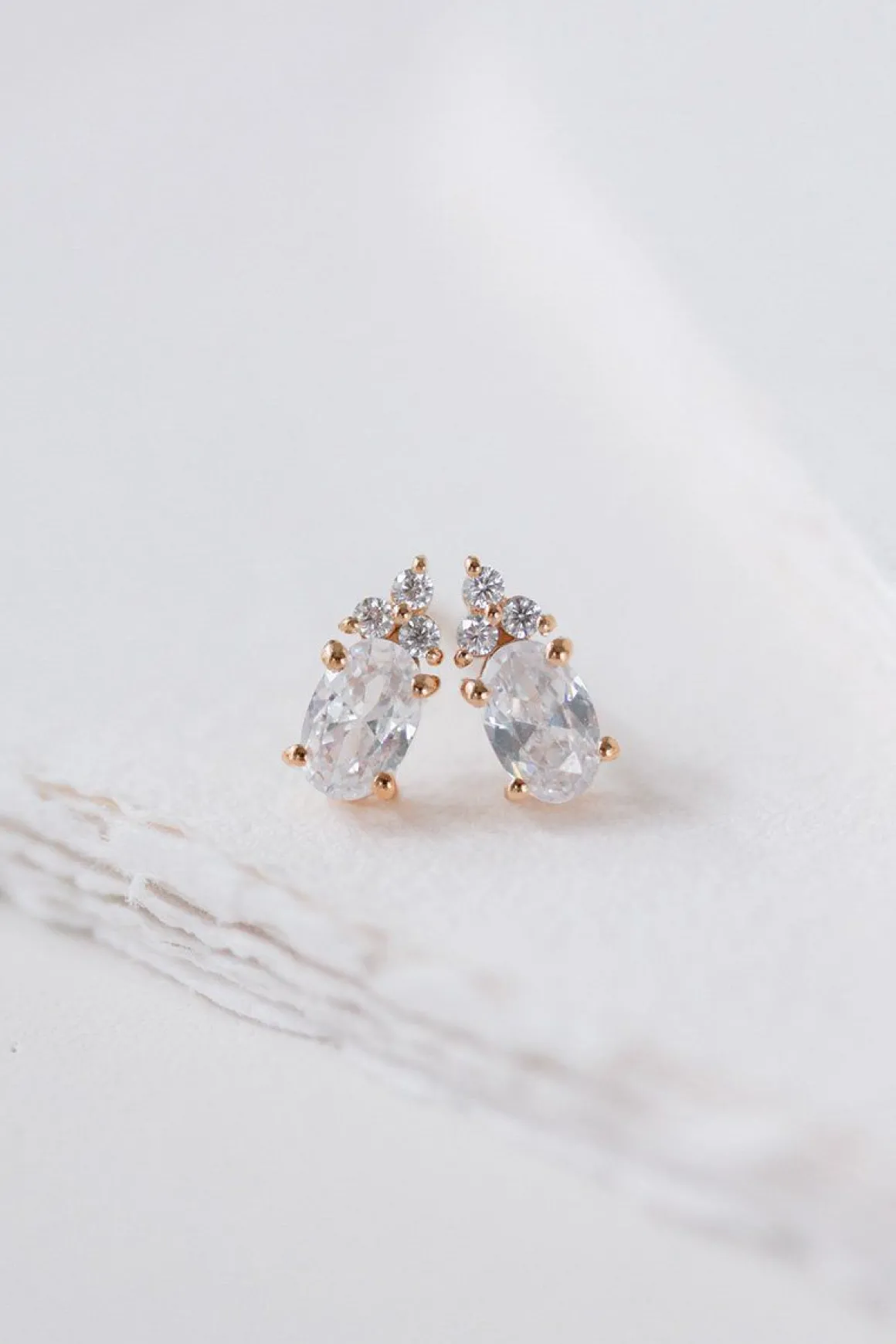 Braut Ohrstecker mit Zirkonia Kristallen - Dazzling Beauty