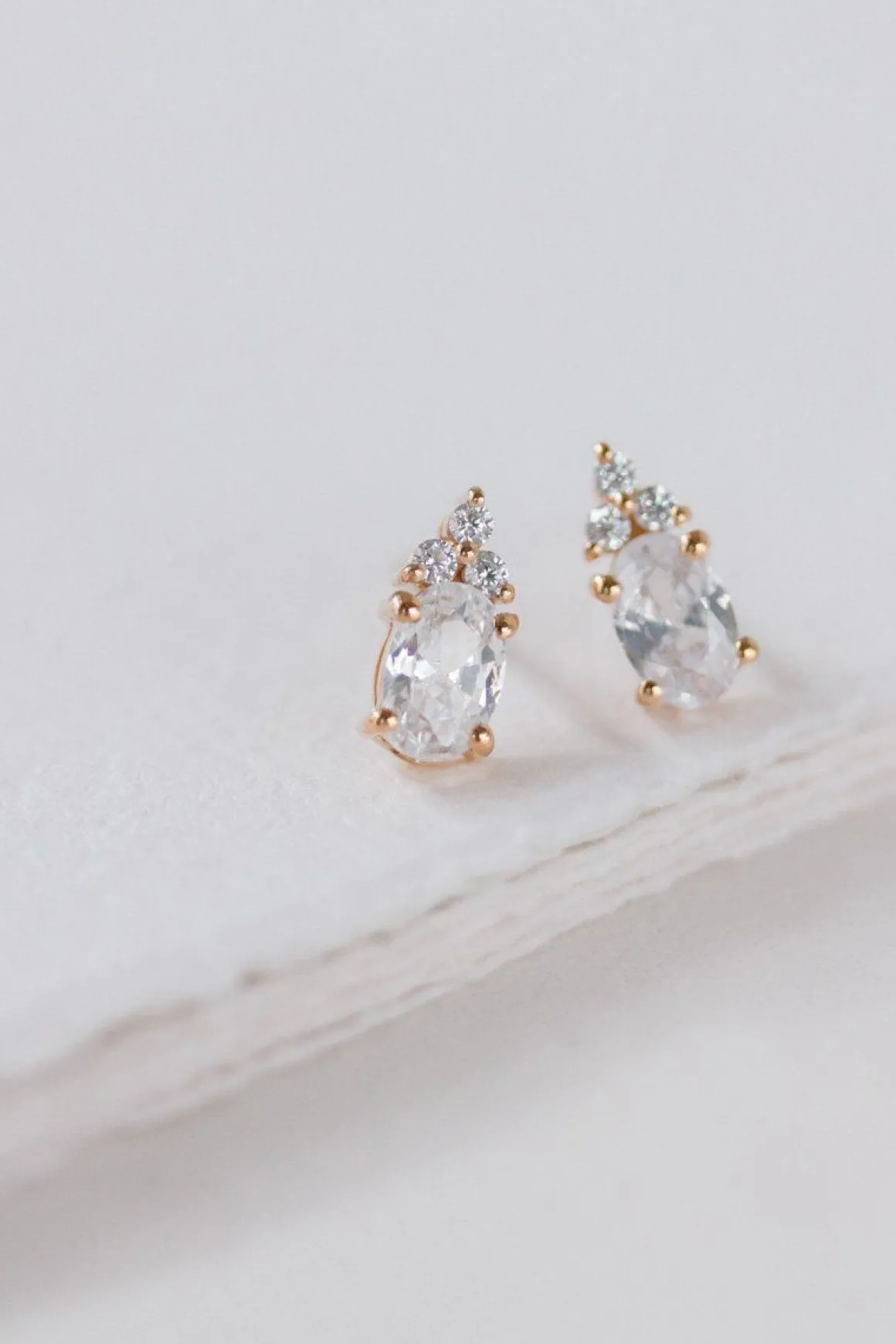 Braut Ohrstecker mit Zirkonia Kristallen - Dazzling Beauty