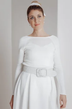 Braut Pullover aus Feinstrick mit V-Ausschnitt