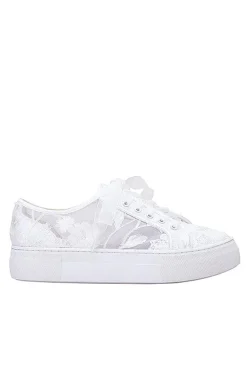 Braut Sneaker mit Blütenmuster – Codie Ivory | The Perfect Bridal Company