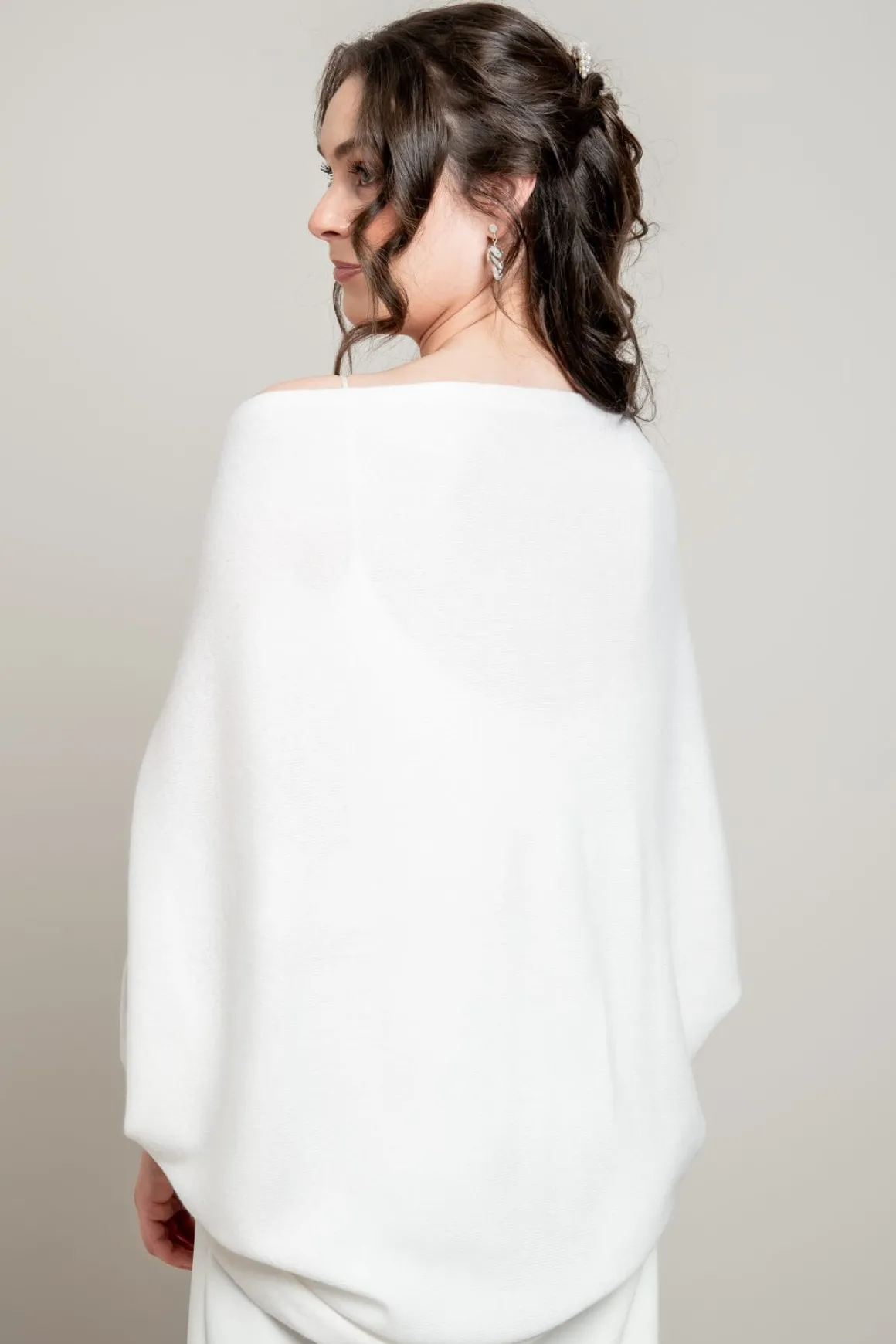 Braut Strickjacke aus Kaschmir mit weiten Ärmeln