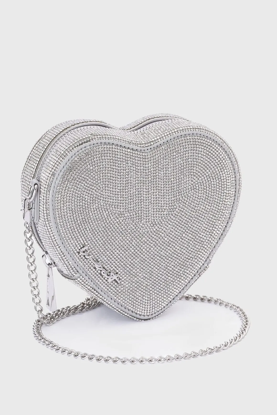 Braut Tasche in Herzform – Midi Heart Bag Crystal Silver | Weat