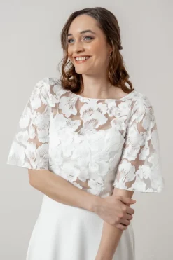 Braut Top mit kurzen Glockenärmeln – Philina noni
