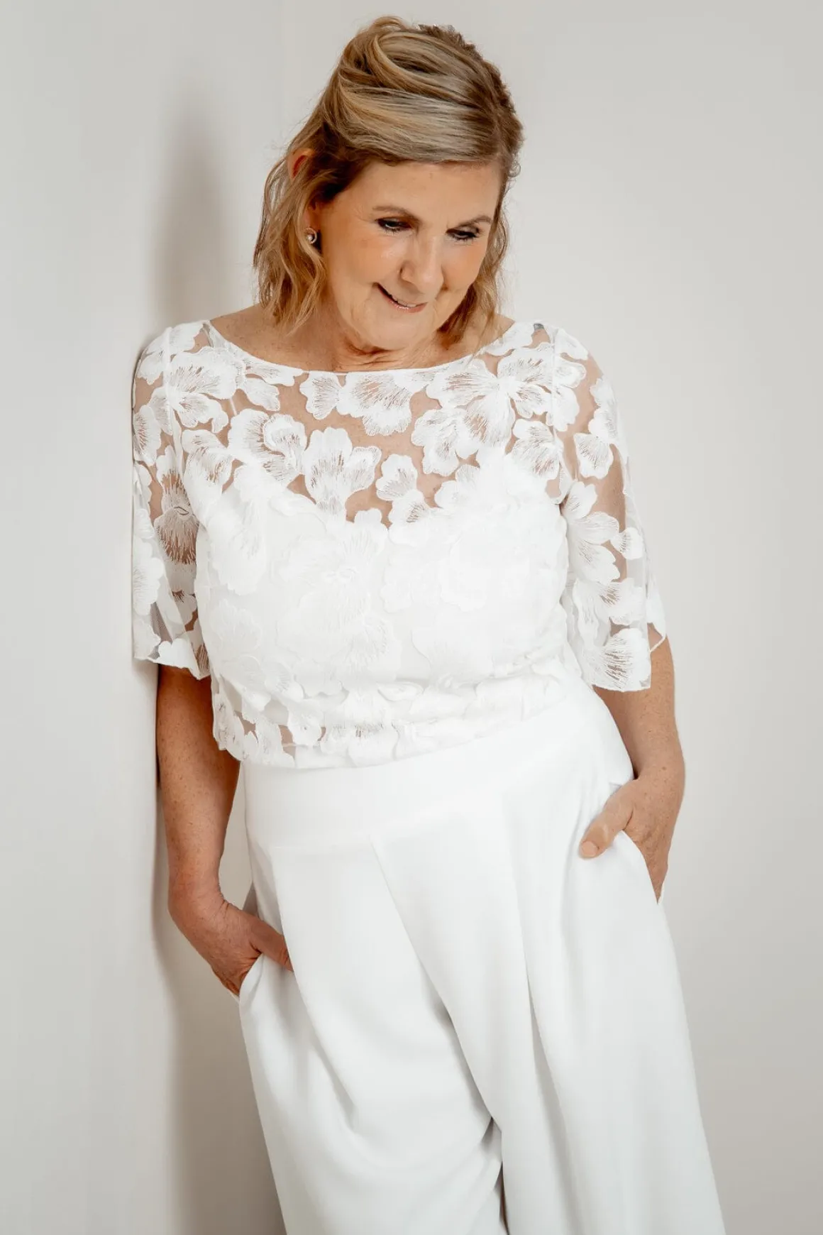 Braut Top mit kurzen Glockenärmeln – Philina noni