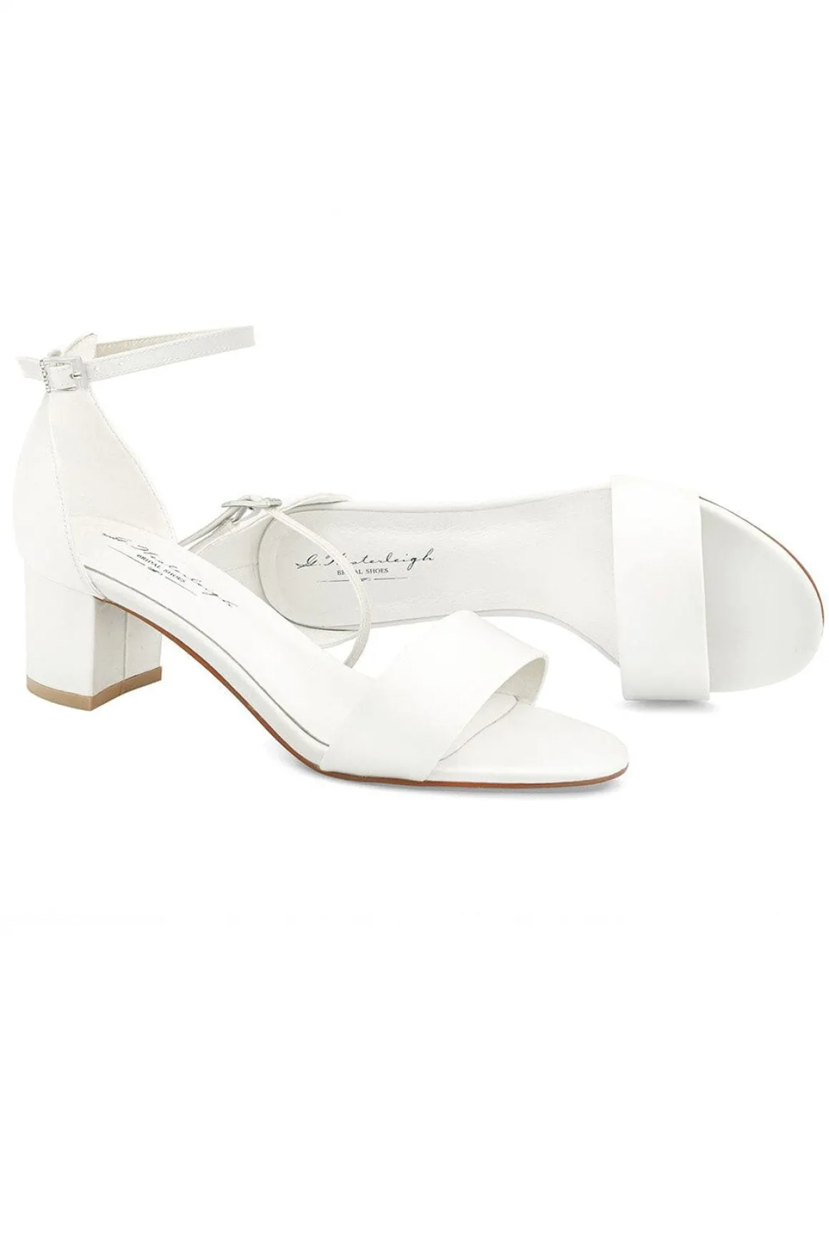 Brautsandalen mit Perlen – Beatrice Ivory Satin | G.Westerleigh