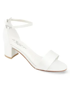 Brautsandalen mit Perlen – Beatrice Ivory Satin | G.Westerleigh