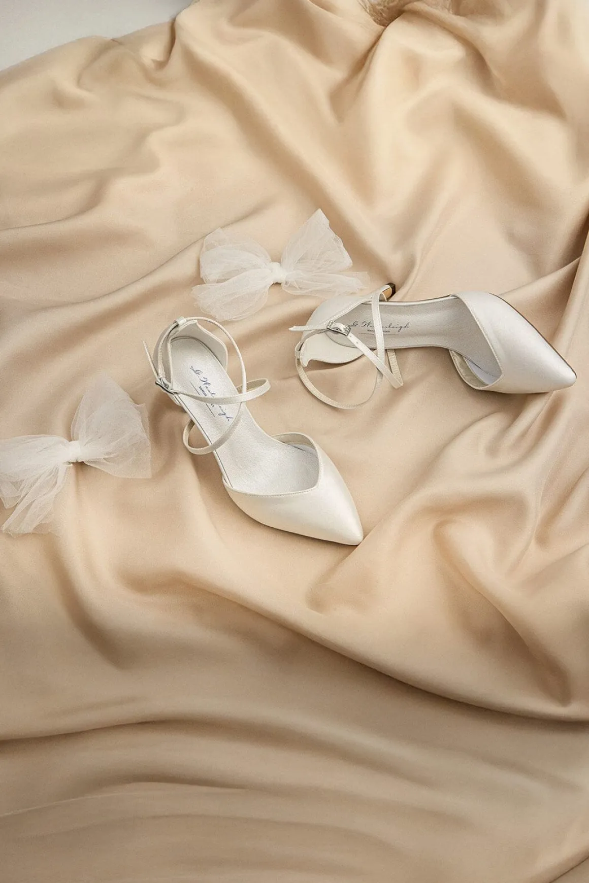 Brautschuh mit abnehmbarer Schleife – Florence | G.Westerleigh