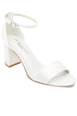 Brautschuh mit Blockabsatz – Belle Ivory Satin | G.Westerleigh