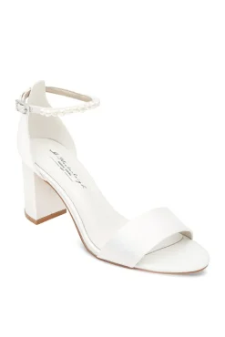 Brautschuh mit Blockabsatz – Belle Ivory Satin | G.Westerleigh