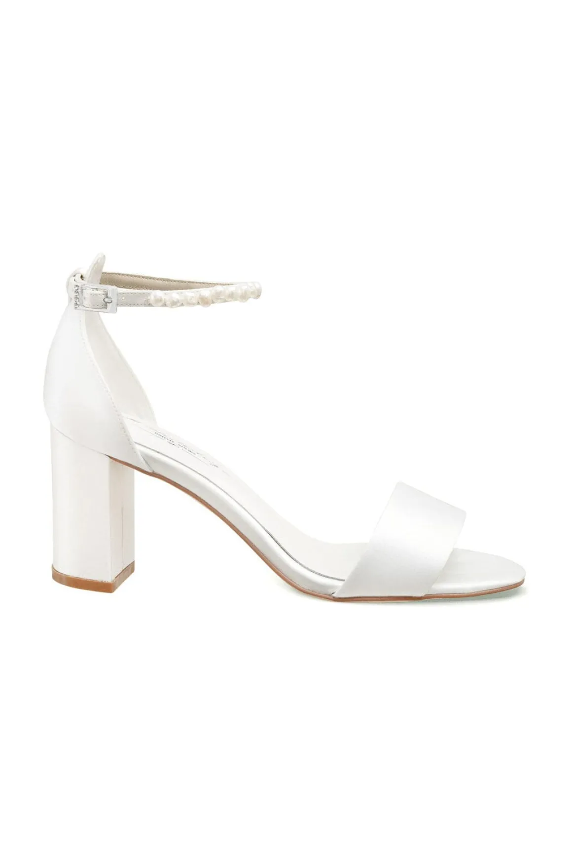 Brautschuh mit Blockabsatz – Belle Ivory Satin | G.Westerleigh