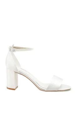 Brautschuh mit Blockabsatz – Belle Ivory Satin | G.Westerleigh