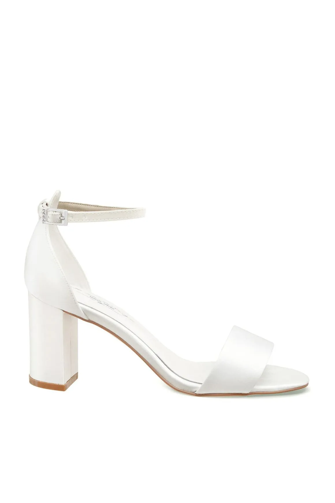 Brautschuh mit Blockabsatz – Belle Ivory Satin | G.Westerleigh
