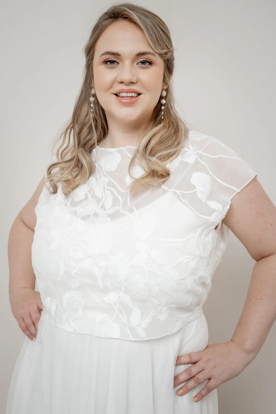 Chiffon-Braut Top – Eniz noni Curvy