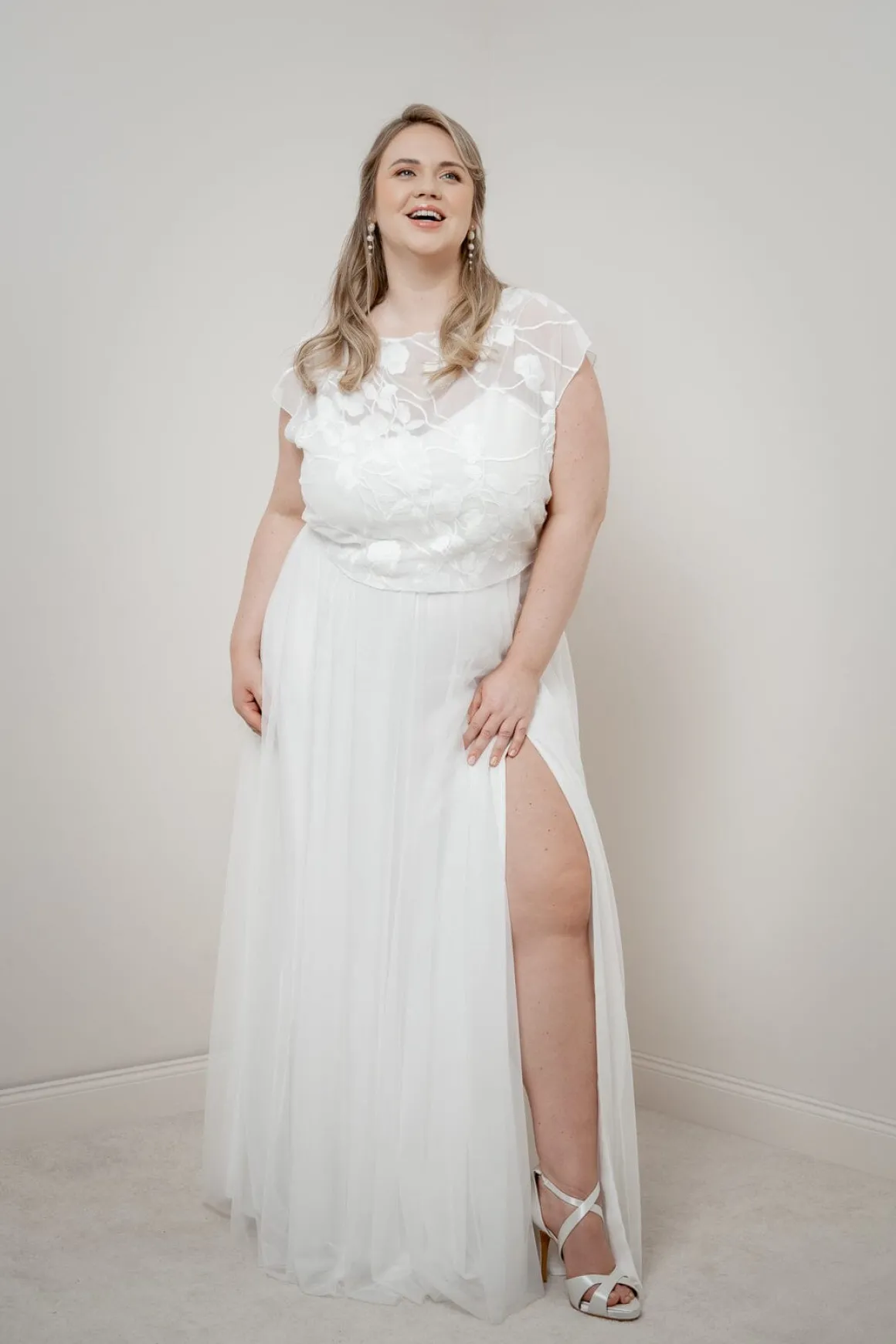 Chiffon-Braut Top – Eniz noni Curvy