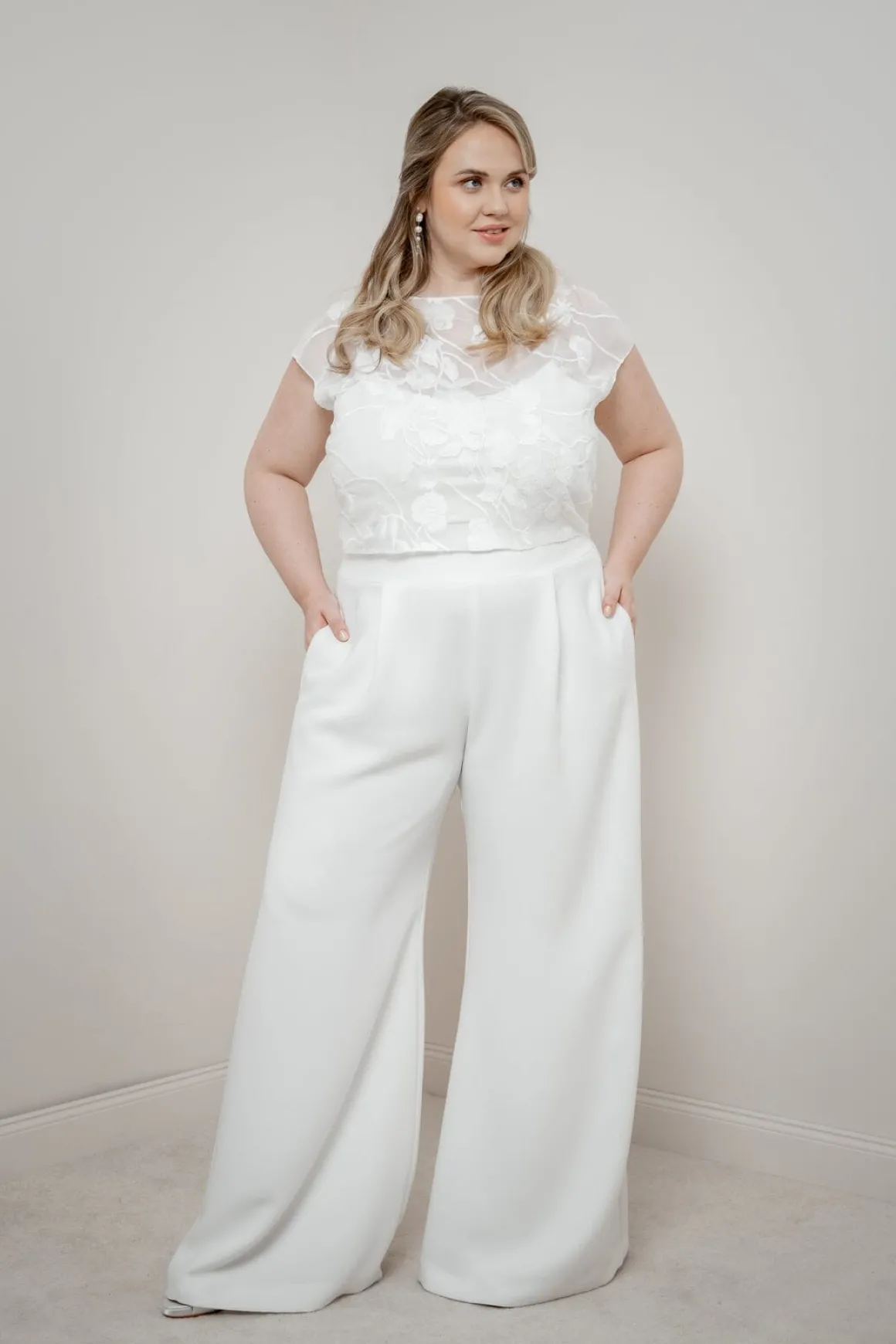 Chiffon-Braut Top – Eniz noni Curvy
