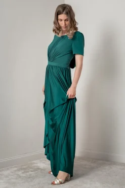 Dunkelgrünes Brautjungfernkleid | Eliza & Ethan