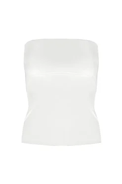 Elastisches Unterziehtop – Long Jersey Bandeau Ivory Twobirds