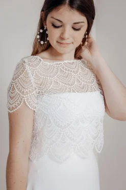 Elastisches Unterziehtop – Long Jersey Bandeau Ivory Twobirds