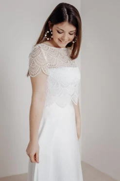 Elastisches Unterziehtop – Long Jersey Bandeau Ivory Twobirds