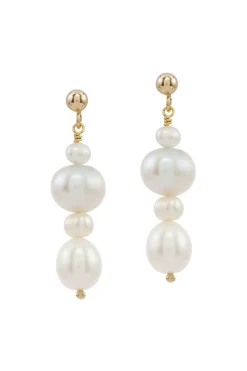Elegante Braut Ohrringe mit Perlen Anhänger - Love Match
