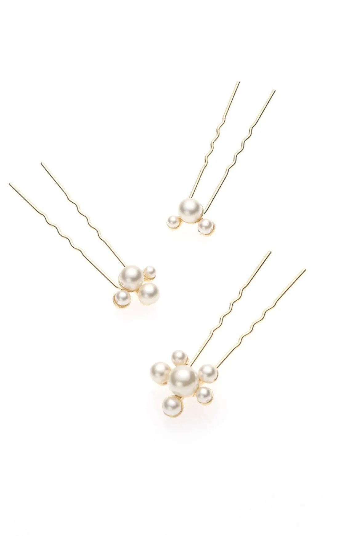 3-er Set Perlen-Haarpins