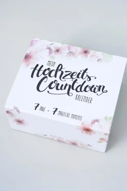 Hochzeits-Countdown-Kalender™ mit Silber-Armband und Strumpfband