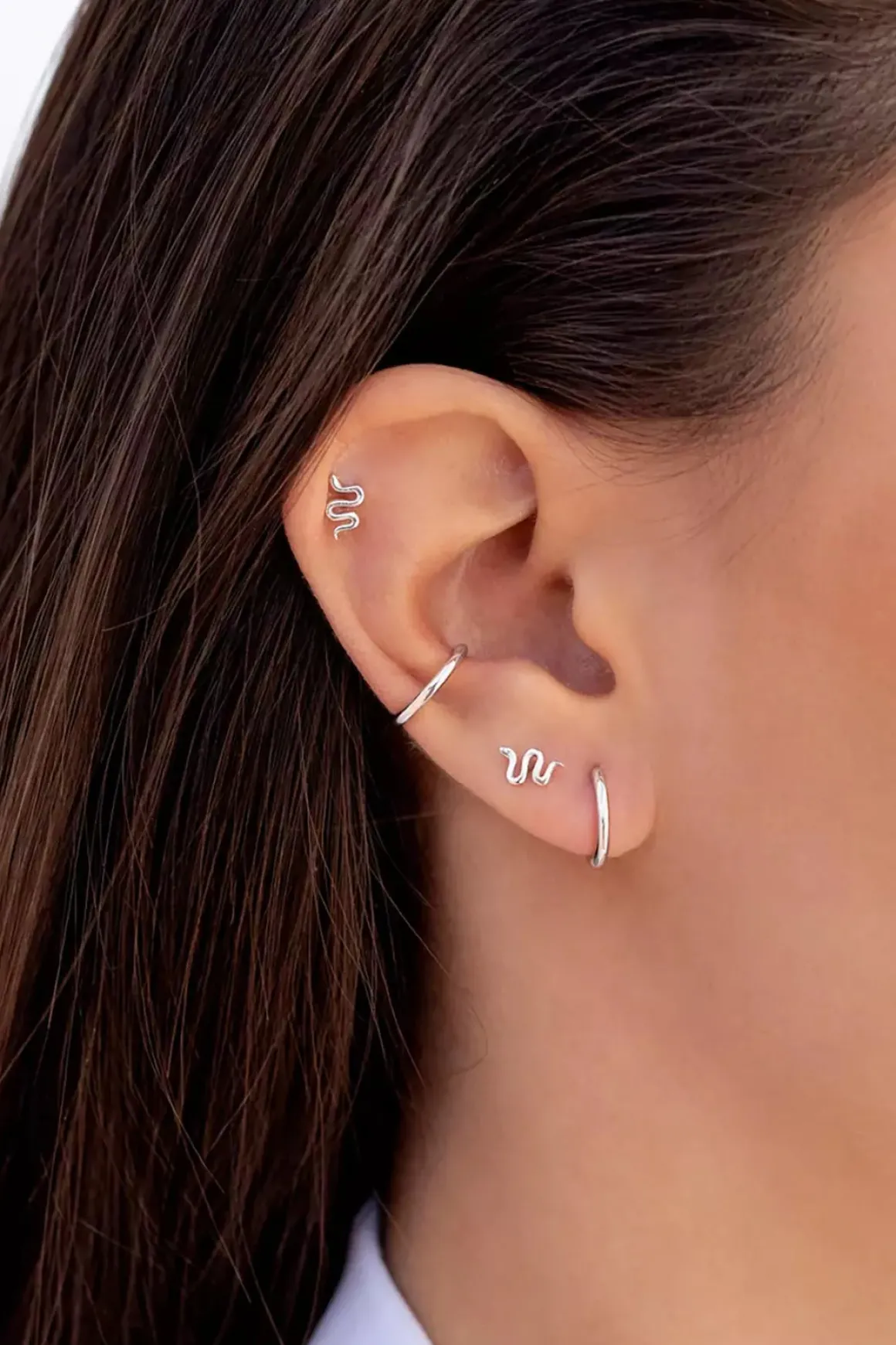 Kleiner Ear Cuff, Ohrmanschette mit glatter Oberfläche