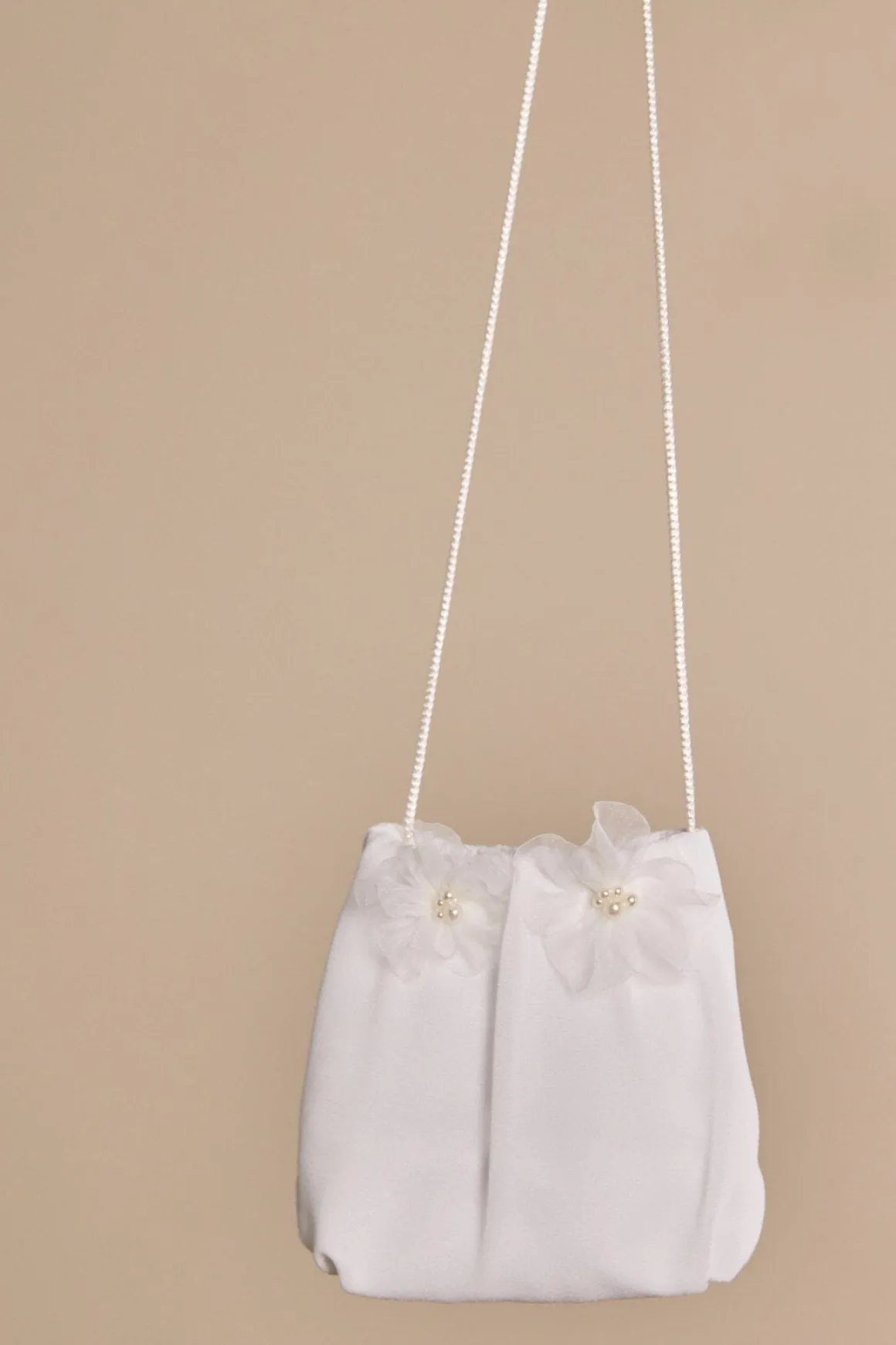 Kommuniontasche aus Chiffon mit Blüten