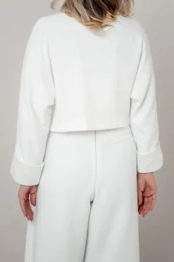 Kurze Braut Jacke aus Strickmix mit Kaschmir