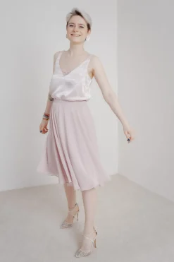 Kurzer Chiffonrock – Tulpa Rosé Sanna Lindström