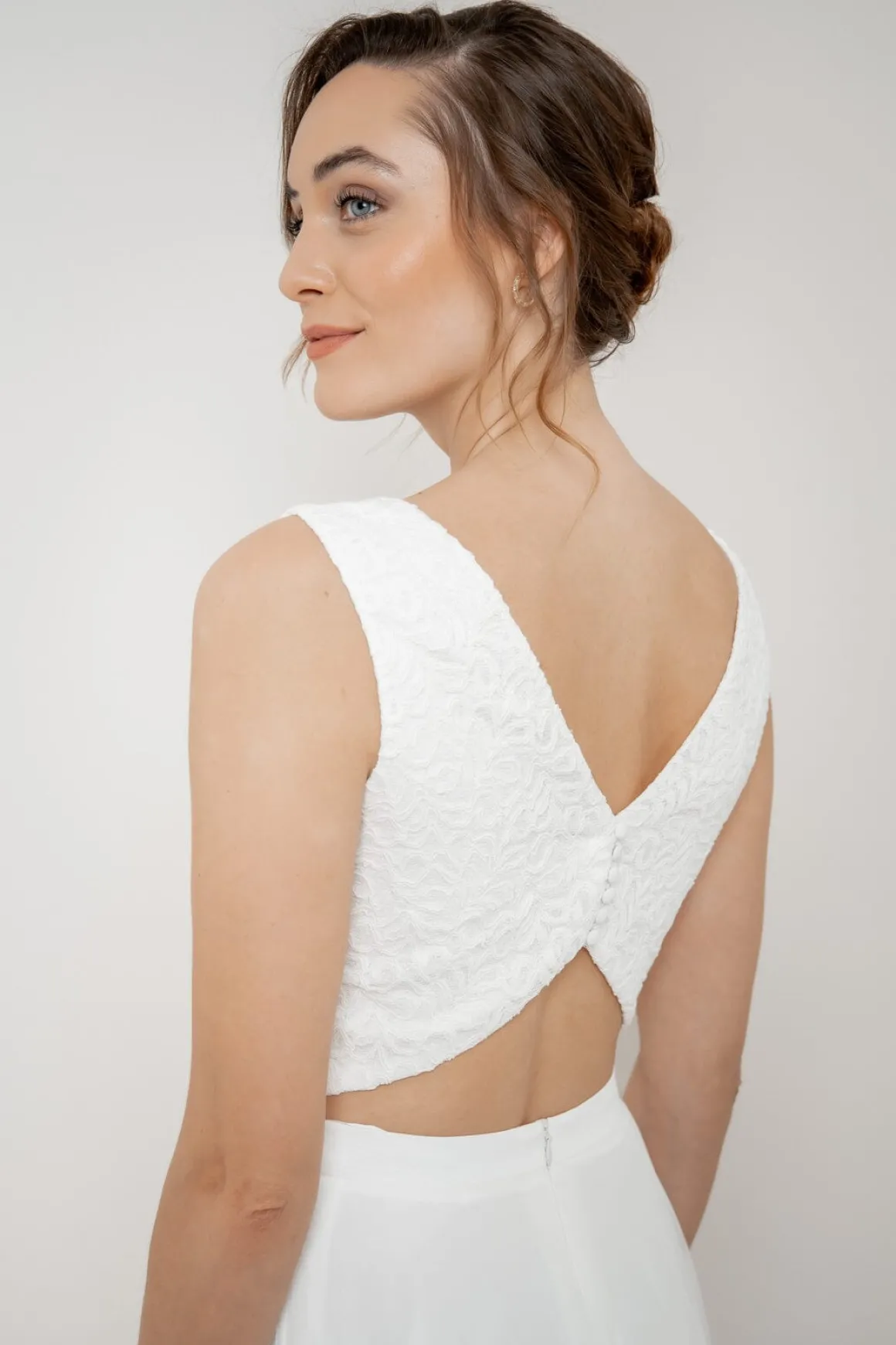 Kurzes Spitzen-Braut Top – Timea noni