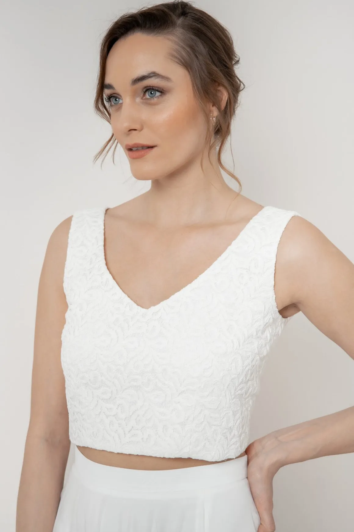 Kurzes Spitzen-Braut Top – Timea noni