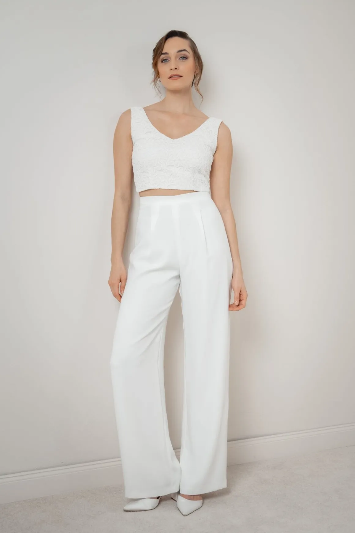 Kurzes Spitzen-Braut Top – Timea noni
