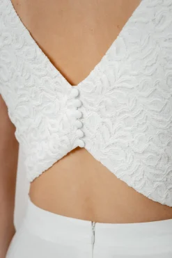 Kurzes Spitzen-Braut Top – Timea noni