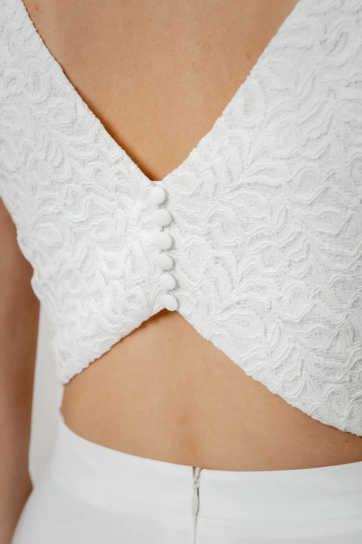 Kurzes Spitzen-Braut Top – Timea noni