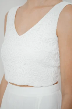 Kurzes Spitzen-Braut Top – Timea noni