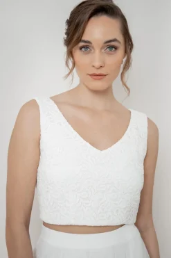Kurzes Spitzen-Braut Top – Timea noni