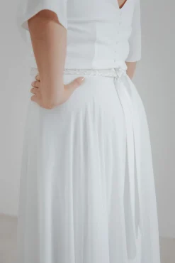 Langer Braut Rock aus Chiffon – Isla noni Curvy