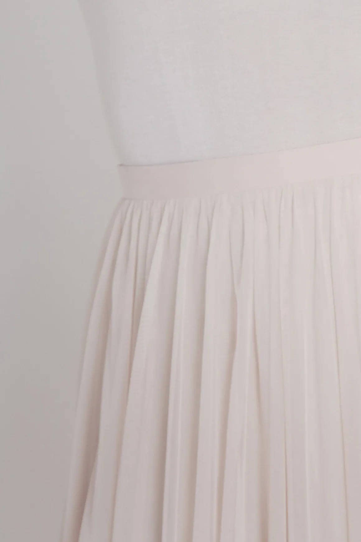 Langer Braut Rock aus fließendem Softtüll in Blush – India noni Curvy