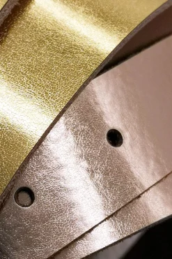 Leder-Brautgürtel in Roségold