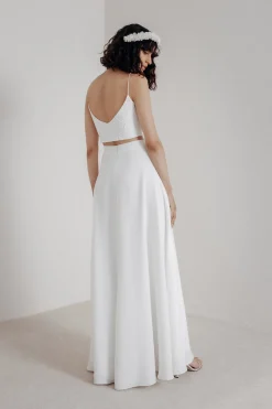 Maxi-Braut Rock mit Schlitz – Lunamae noni