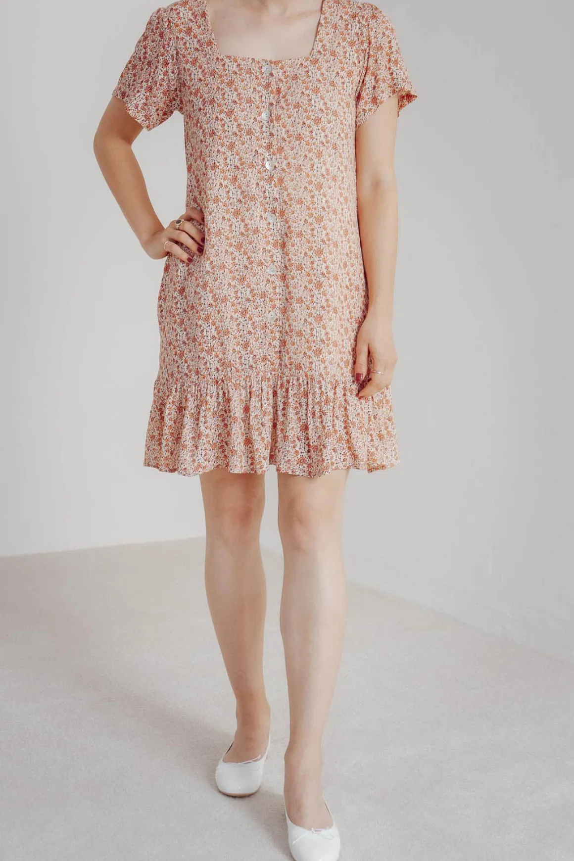 Mini-Kleid mit Blumenprint