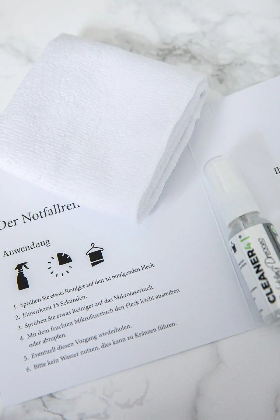 Notfall-Set gegen Flecken, Sprüh-Reiniger für das Hochzeitskleid - Cleaner 4 Wedding Dresses