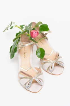 Offener Brautschuh mit Gold, Roségold, Silber - Exklusiv nur bei noni - Cecelia Blush