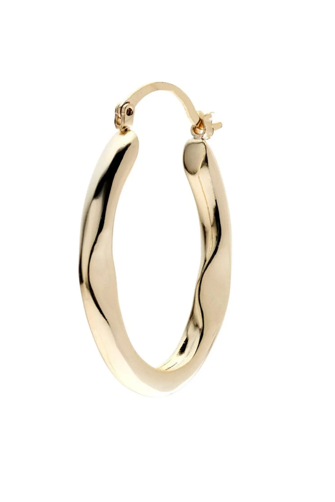 Ovalförmige Creolen in Gold