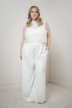 Plus Size Braut Hose mit weitem Bein – Zari noni Curvy