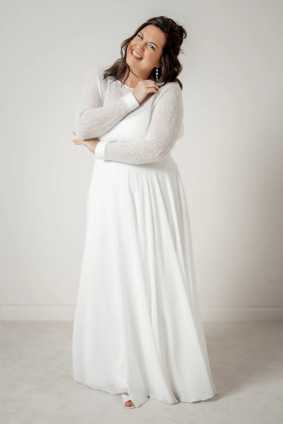 Plus Size Braut Pullover aus Strickmix – Yosie noni Curvy